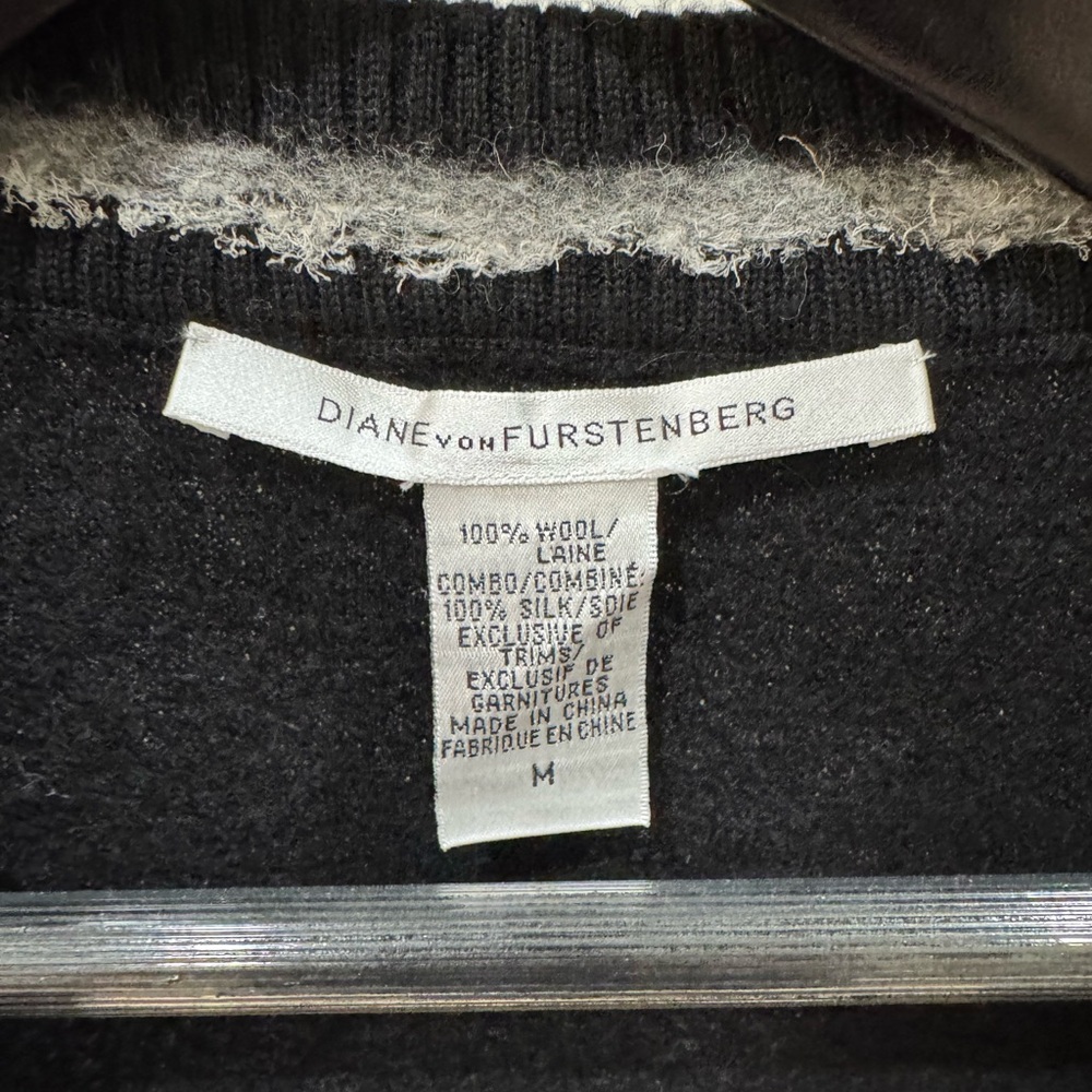 Diane Von Furstenberg Black Wool Garment